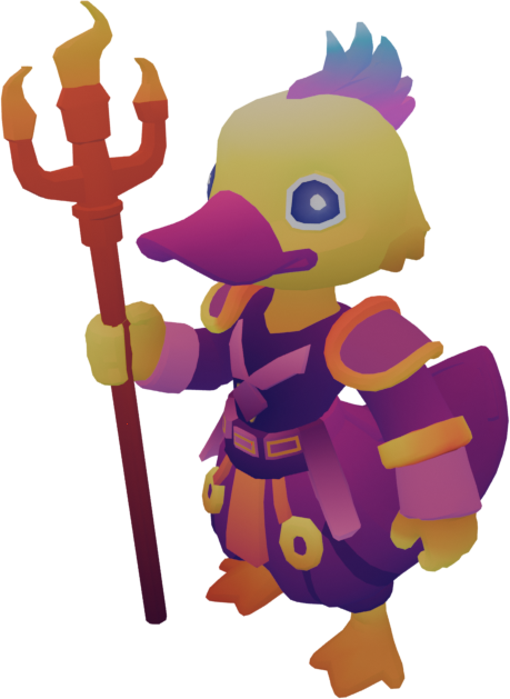 Saved Pixel App Asset to Palette tool detecting gradient colors on a stylized duck knight render