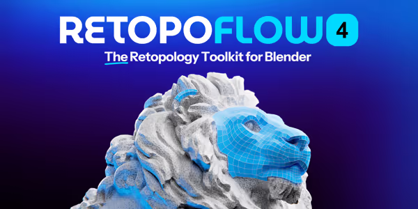 RetopoFlow 4 product image on Superhive, a retopology tool suite for Blender