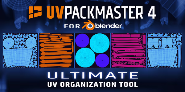 UVPackmaster product image on Superhive, a UV packing engine for Blender