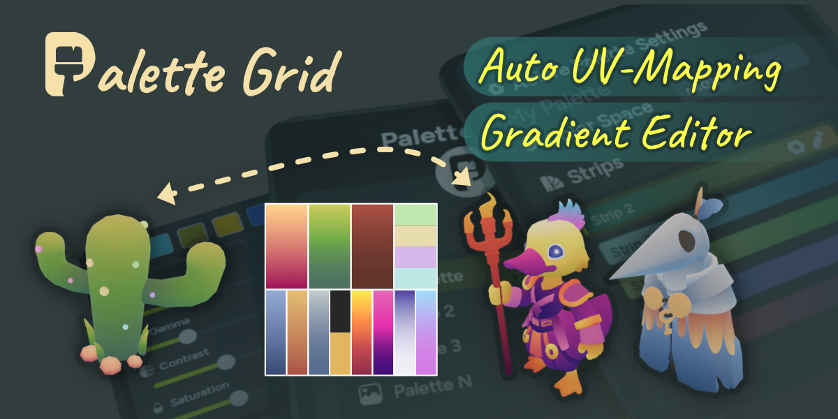 Palette Grid — Gradient Texturing Ecosystem for Blender | Saved Pixel
